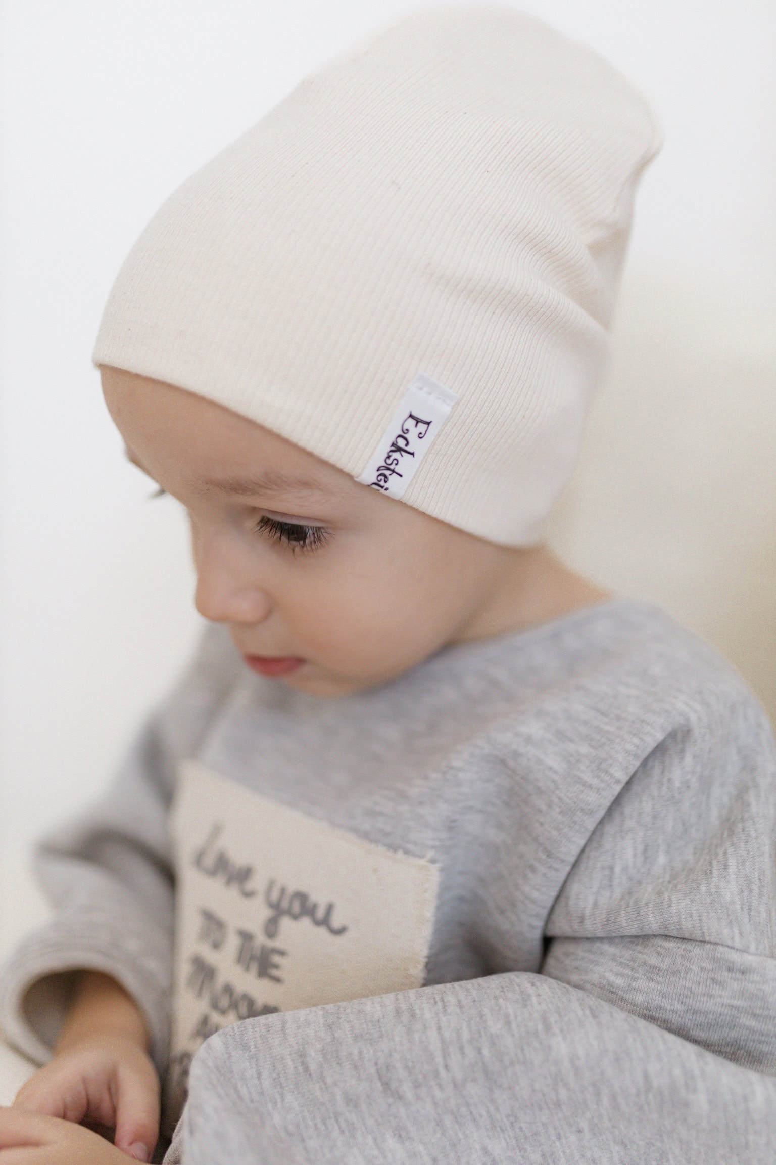 Rib Mütze Natur – Bild 3
