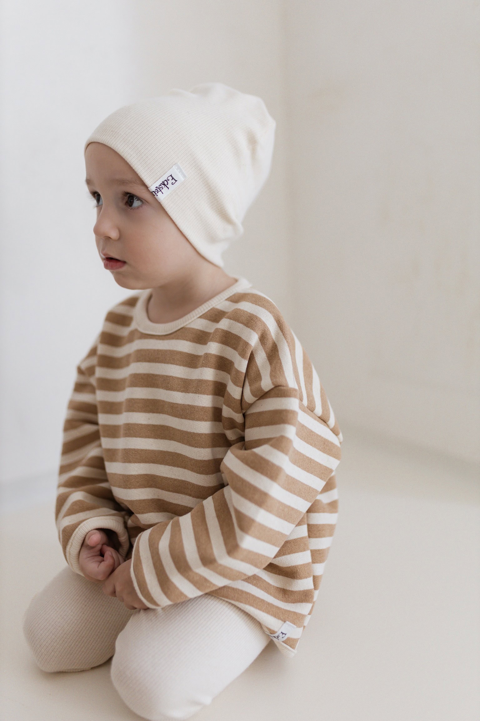 Rib Mütze Natur – Bild 2